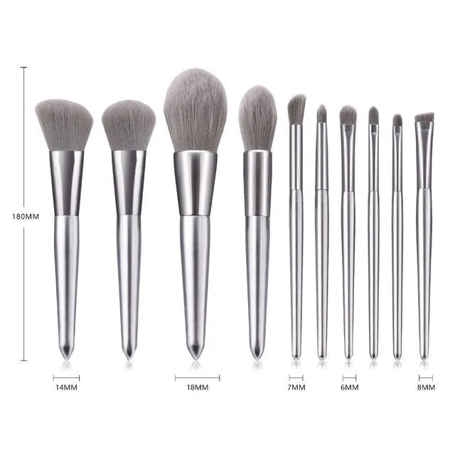 10 Silver Makeup Brushes Makeup Tools Blush Brush