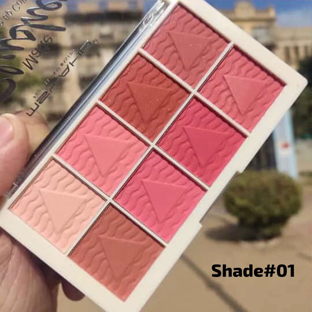 8 Color Rouge Matte Powder Blush Palette