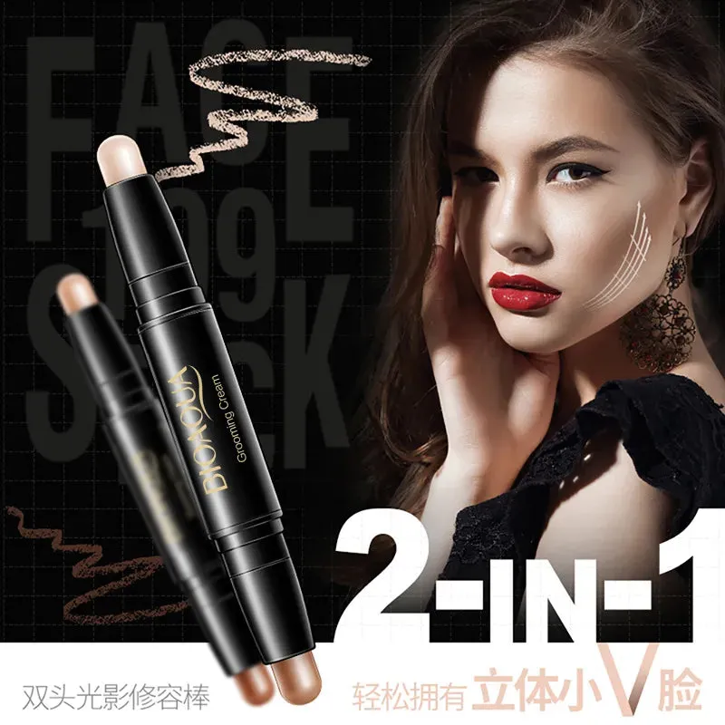 BIOAOUA Double-headed Repair Stick Concealer Light Shadow Brightning & Whitening Face Stick BQY15325