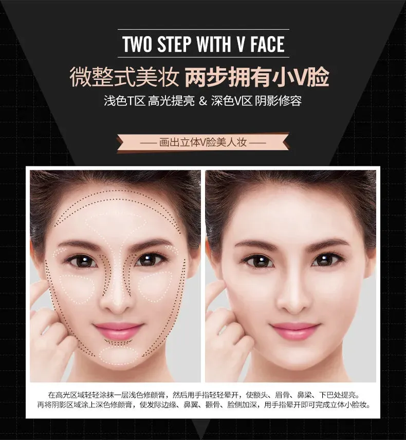 BIOAOUA Double-headed Repair Stick Concealer Light Shadow Brightning & Whitening Face Stick BQY15325