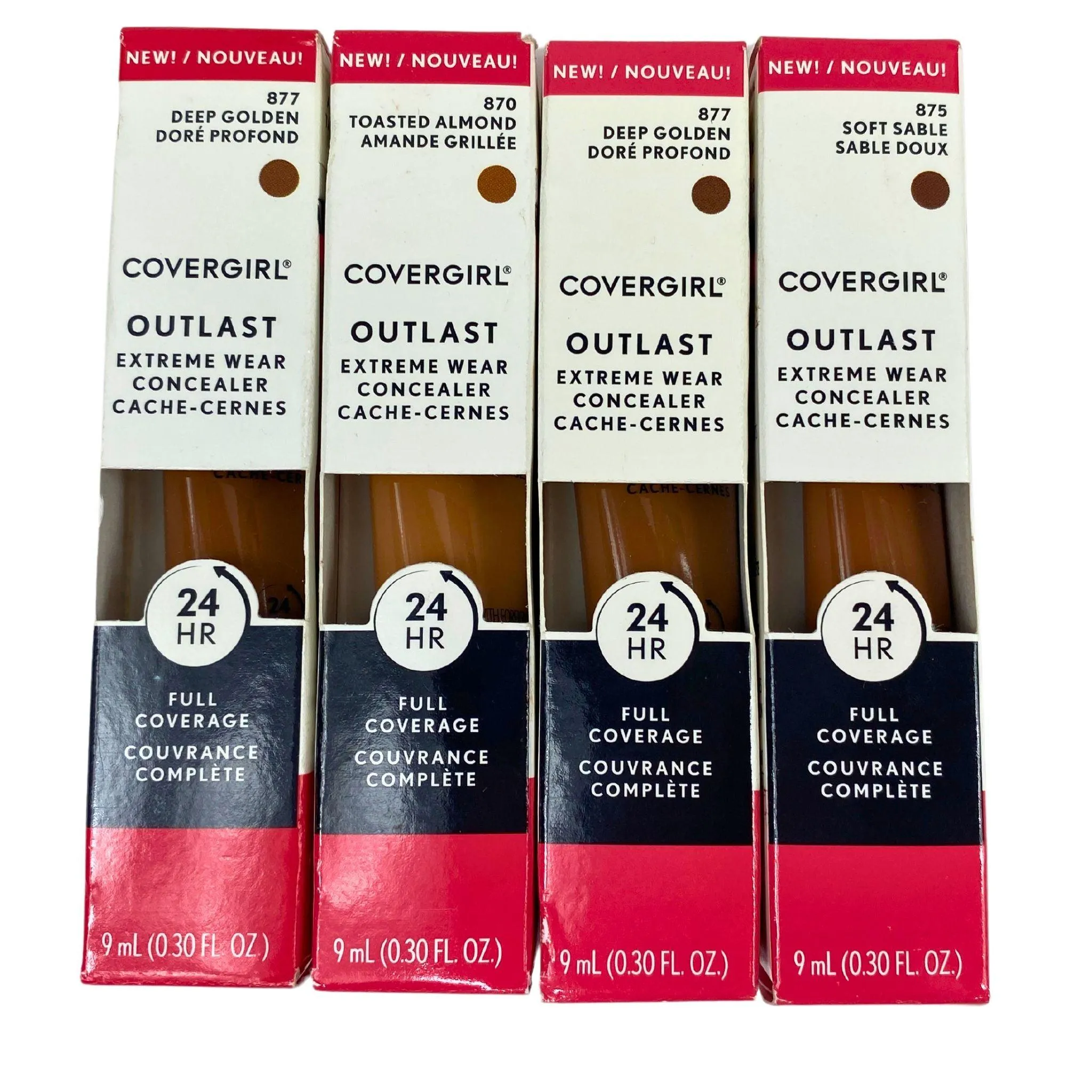 Covergirl Outlast Extreme Wear Concealer 24HR Full Coverage 0.30OZ (50 Pcs Lot)