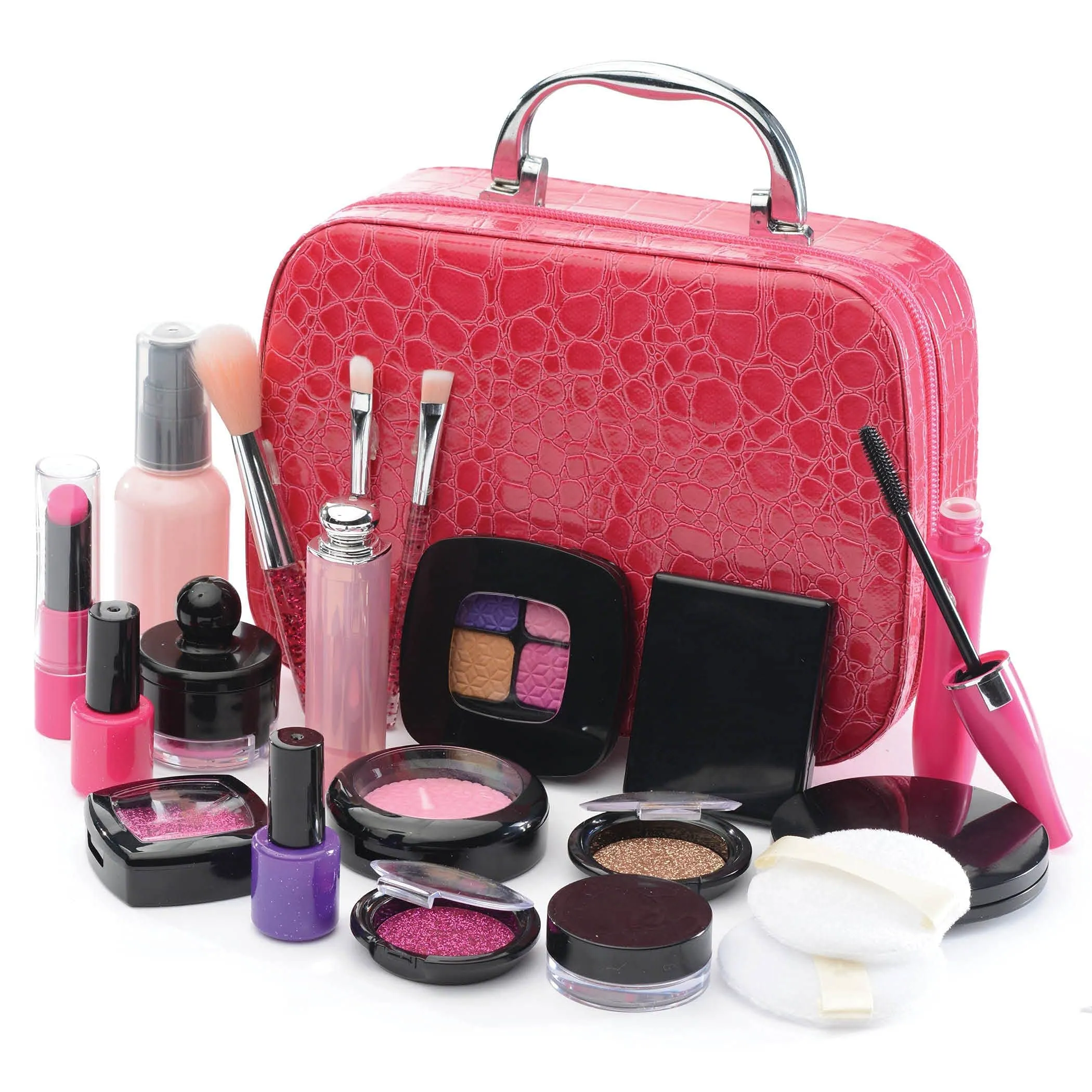 Girls Pretend Makeup Set, 21 Pcs Pretend Play Cosmetic Beauty Makeup Set