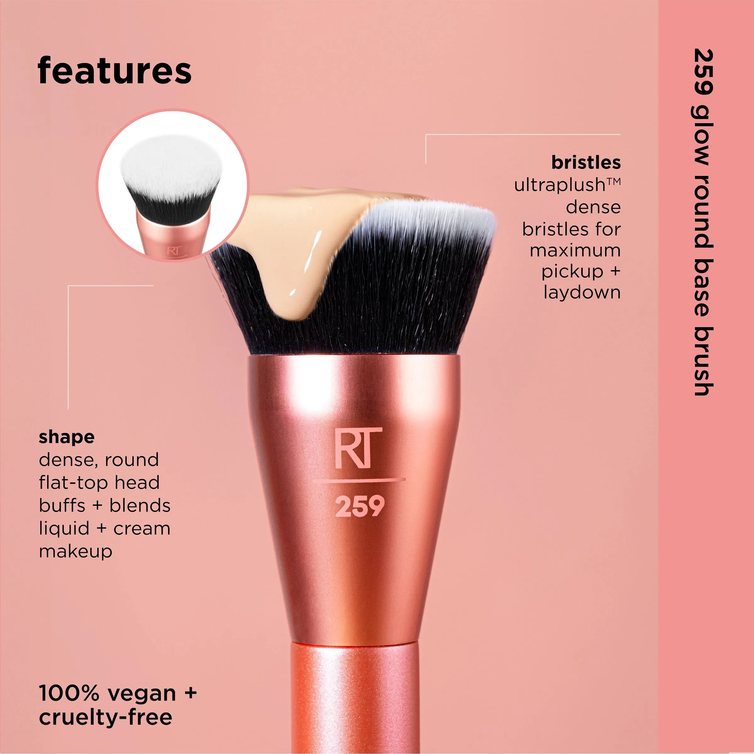 Glow Round Base Makeup Brush