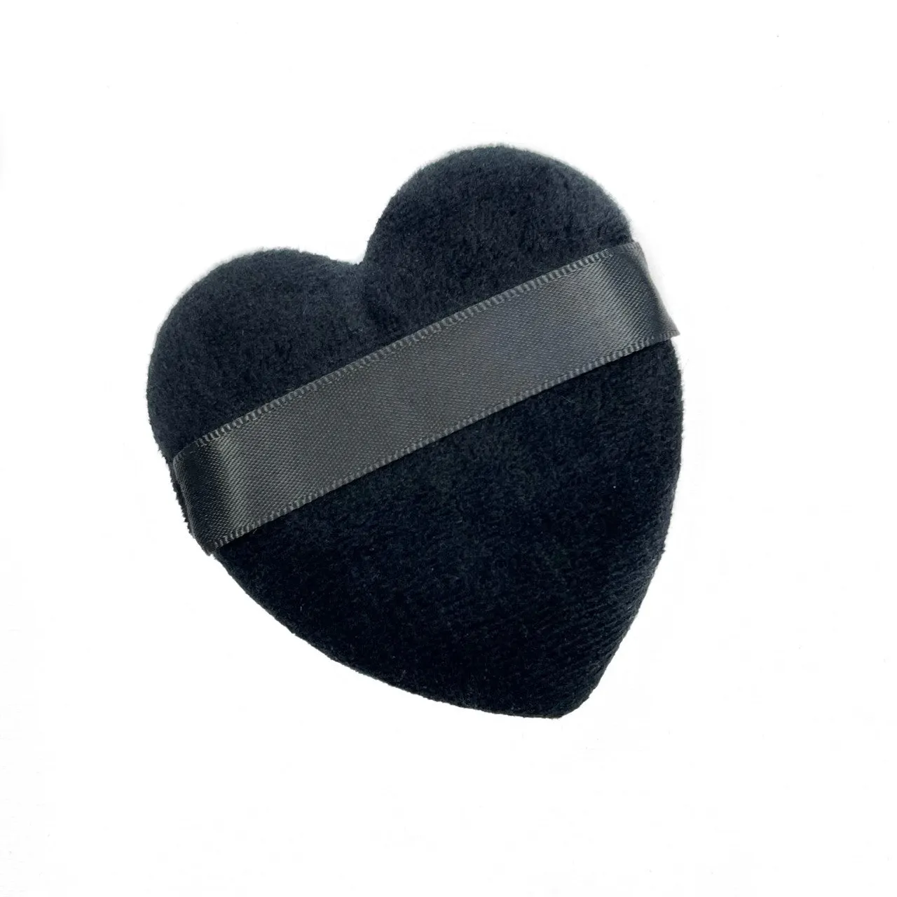 Heart Cosmetic Puff Black