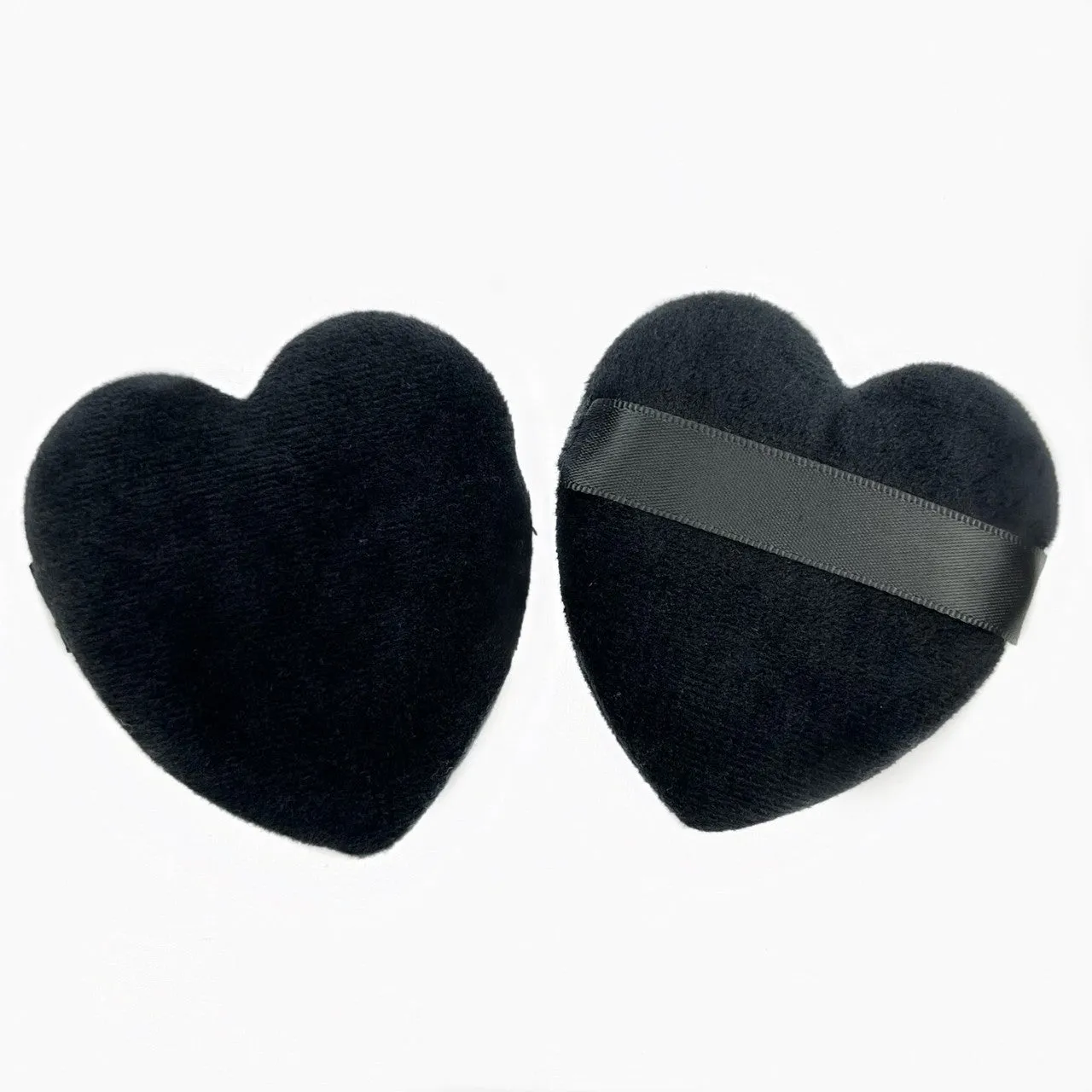 Heart Cosmetic Puff Black