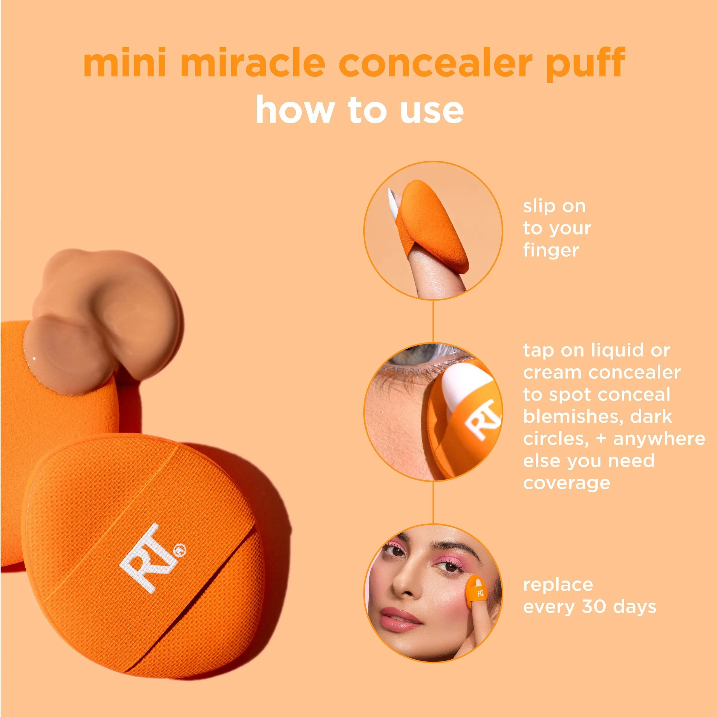 Mini Miracle Concealer Puff 6-Pack