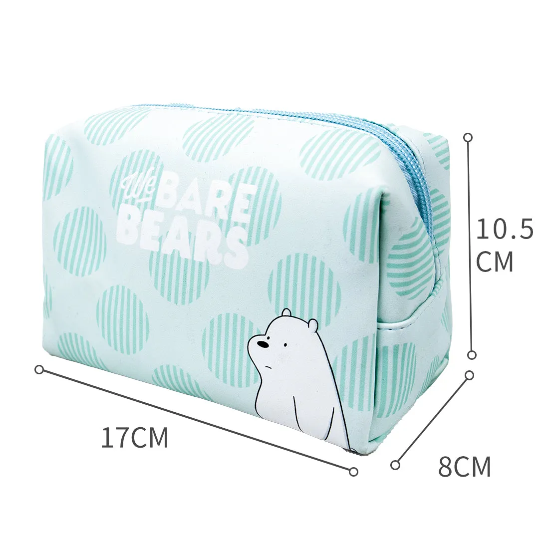 MINISO x We Bare Bears - Cute Rectangle Waterproof Makeup Bag, Mix Pattern