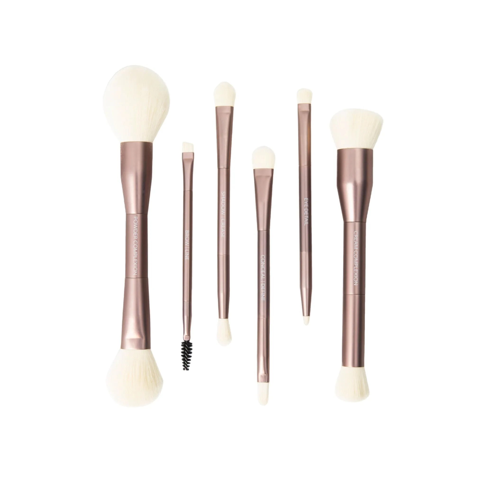 Sustainable Luxury Makeup Brush Set, Dual-Ended