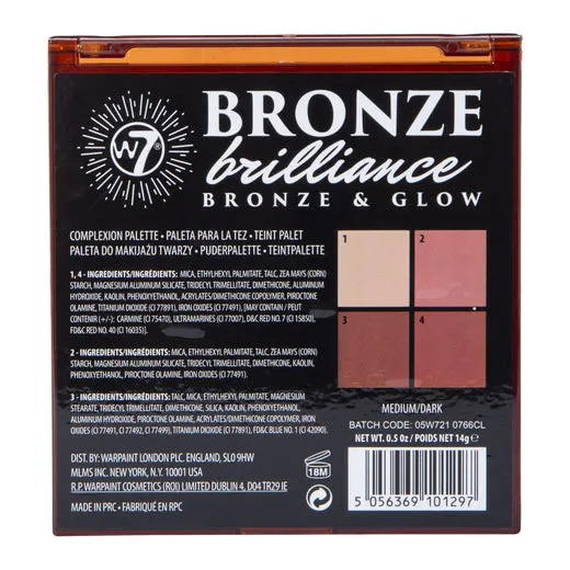 W7® Bronze Brilliance Bronze & Glow Makeup Palette